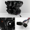 Fits 2015-2017 Ford F150 F-150 Black DRL LED Light Tube Projector Headlights