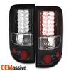 Fits 2004-2008 Ford F-150 Black Halo Projector LED Headlights+Tail Lamp 05 06 07