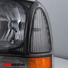 Fit 1999-04 Excursion F250/350/450/550 Superduty Smoke Headlights w/ Bumper Lamp