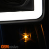For 99-04 Ford F250 Super Duty / 00-04 Ford Excursion Projector Headlights Black