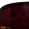 Fits 2007-2013 GMC Sierra Halo LED Black Headlights + Red Smoked Tail Lights