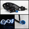 Fits 00-02 Dodge Neon Black Dual Halo Projector LED Headlights W/Parking Lamp