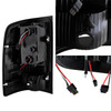 For 07-13 Sierra Black Smoked Dual Halo LED Projector Headlights+LED Tail Lights