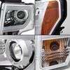 Fits 13-14 Ford F150 F-150 (W/HID Models) "DRL LED Tube" Projector Headlights