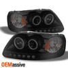 For 97-03 F150 Expedition Black Smoked CCFL Halo Projector LED Headlights Signal