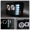 Fits 07-13 GMC Sierra 1500 2500 3500 Black Smoked Halo Projector LED Headlights