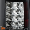Fits 09-14 F-150 Pickup Black Bezel Dual Halo LED Projector Headlights+LED Tail