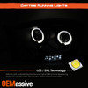 Fits 06-08 Ram 1500 06-09 Ram 2500/3500 Black Smoke Halo Projector LED Headlight