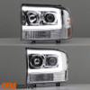 For 99-04 Ford F250 Super Duty / 00-04 Ford Excursion Light Projector Headlights