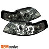 Fits Smoked 99-04 Mustang CCFL Halo Projector LED Headlights Lamps Lights Pair
