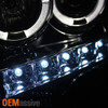 Smoke/Black For 09-14 F150 Dual Halo Projector headlight+ LED Taillamp+3rd Brake