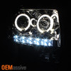 Black/Smoke For 09-14 F150 Dual Halo Projector headlight+ LED Taillamp&3rd Brake