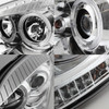 Fits 06-08 Ram 1500 06-09 Ram 2500/3500 Clear Halo Projector LED Headlights Lamp