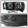 Fits 02-05 Ram Black Smoked Halo Projector LED Headlights + Bumper Fog W/Switch