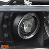 Fits 99-01 Ram 1500 99-02 Ram 2500/3500 Sport Model Black Projector Headlights