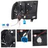 For 99-04 F-Series SuperDuty Black Halo Projector Headlight+Fog light Assembly