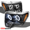 Black/Smoked For 09-14 F150 CCFL Halo Projector DRL Headlight+ LED Bar Tail Lamp