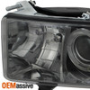 Fits 99-01 Ram 1500/2500/3500 Sport Smoke Dual Halo LED Projector Headlights