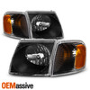 For 01-05 Ford Explorer Sport Trac Black Bezel Headlight + Corner Signal Lamp