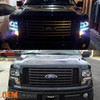 Black For 2009-14 F-150 Dual Halo Projector Headlights&3rd Brake+ LED Tail Light