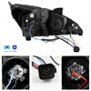 Fits 00-04 Ford Focus Black R8 Style DRL Daylight LED Projector Headlights Lamps
