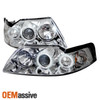 Fits 99-04 Mustang 1Pc Chrome CCFL Halo Projector LED Headlights W/Corner Signal