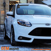 Fits 2012-2014 Focus DRL LED Strip Projector Black Headlights+LED Running Lights