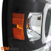 For 14-15 Sierra 1500 / 15-17 2500HD 3500HD Black LED Tube Projector Headlights