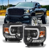 For 2014-2015 Sierra 1500 | 2015-17 2500HD 3500HD LED Tube Projector Headlights