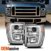 Fits 2008 2009 2010 Ford F250/350/450 Super Duty Light Bar Projector Headlights