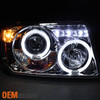 Fits 2001-2012 Ford Ranger Pickup Truck 1pc Black Bezel Halo Projector Headlight