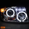 Fits 2001-2012 Ford Ranger Pickup 1PC Smoked LED Dual Halo Projector Headlights