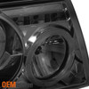 Fits 2001-2012 Ford Ranger Pickup 1PC Smoked LED Dual Halo Projector Headlights