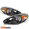 Fit 06-10 Chrysler PT Cruiser Replacement Black Headlights Headlamps L+R