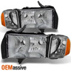 Fit 1999-2002 Dodge Ram 1500 Pickup Sport Headlights Replacement  w/Corner Lamps