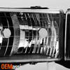 For 1999-2001 Dodge Ram 1500 Sport Black Headlights + Red Smoked Tail Light Pair