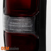 For 1999-2001 Dodge Ram 1500 Sport Black Headlights + Red Smoked Tail Light Pair