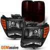 Fit 2007 2008 2009 2010 2011 Dodge Nitro Black Headlights & Dark Red Taillights