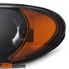 Fit 2005 2006 2007 Chrysler Town & Country Headlights Replacement Black Headlamp