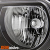 Fit 2008-2014 Dodge Challenger Replacement Black Headlights Headlamps L + R