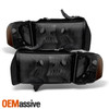 For 1999-2001 Dodge Ram 1500 Sport Smoked Headlamps + Dark Red Tail Lights Pair