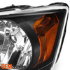 Black Fits 08-16 Town & Country / 11-20 Grand Caravan Headlights Left+Right