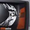 Fit 2005 2006 2007 Dodge Dakota Black Bezel Replacement Headlights L+R Headlamps
