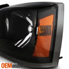 Fit 2005 2006 2007 Dodge Dakota Black Bezel Replacement Headlights L+R Headlamps