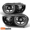 Fit 2008-2014 Dodge Challenger Replacement Black HID Type Headlights lamp L+R
