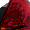 Fits 06-13 Impala Black Headlights + Red Smoke LED Tail Lights Combo Replacement