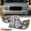 Fit 98-11 Crown Victoria Headlights w/Corner Signal Lamps 1998-2011 Left + Right