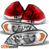 Fit 06-13 Chevy Impala Clear Headlights + Red Clear Replacement Tail Lights