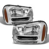 Fit 2002-2009 Chevy Trailblazer SUV Clear Replacement Headlights Front Lamps