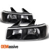 For 2003-2024 Chevy Express|GMC Savana 1500 2500 3500 Black Headlight Upper Lamp